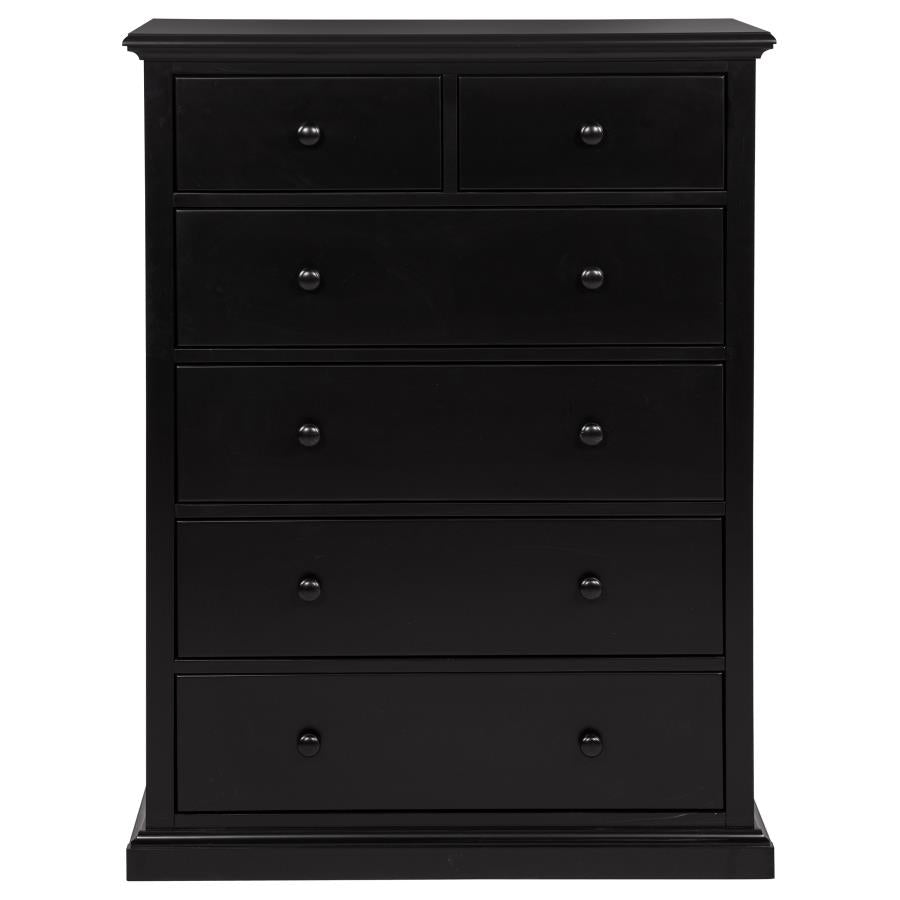 Sumerlin 6-drawer Bedroom Chest of Drawers Black-4