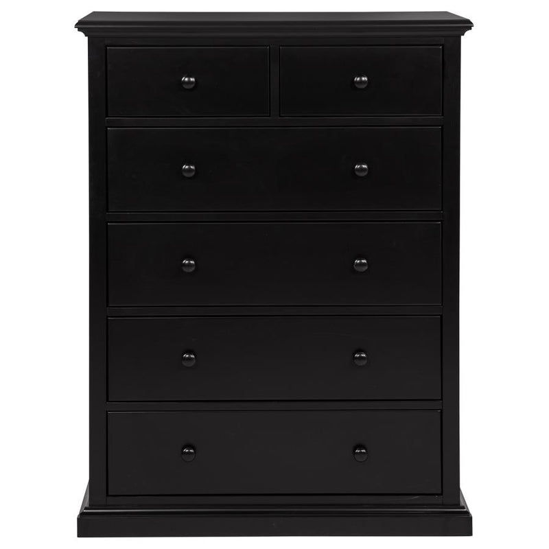 Sumerlin 6-drawer Bedroom Chest of Drawers Black-zoom-