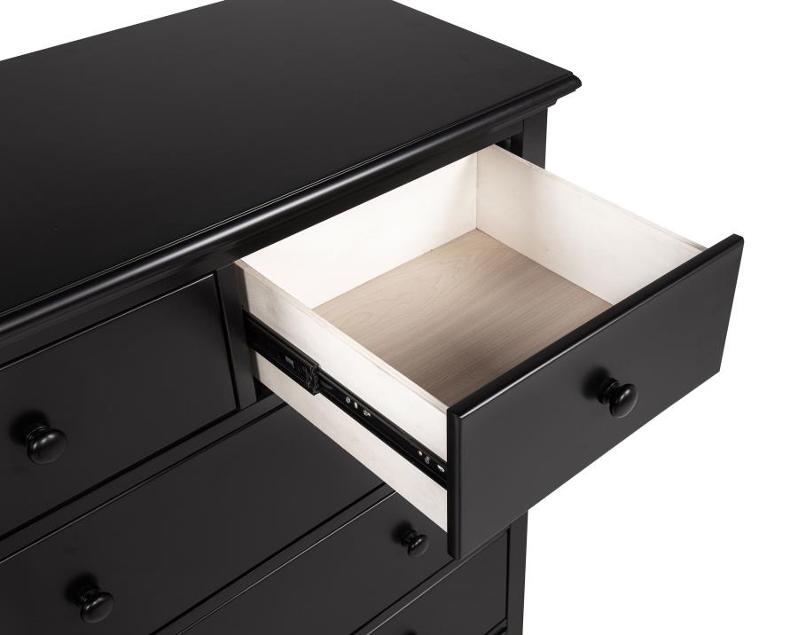 Sumerlin 6-drawer Bedroom Chest of Drawers Black-zoom-11