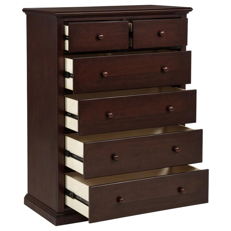 Sumerlin 6-drawer Bedroom Chest of Drawers Cappuccino-zoom-