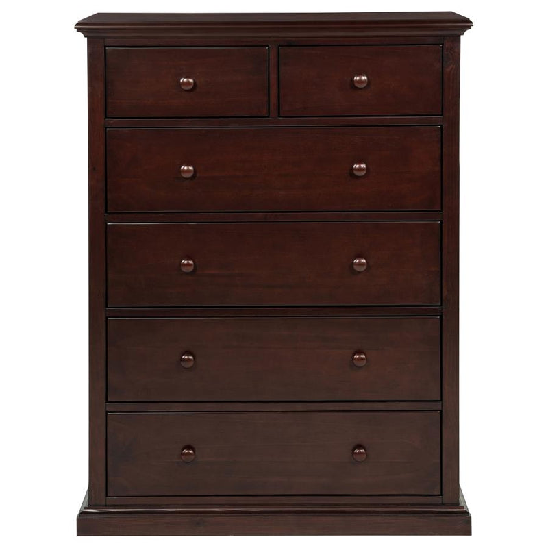 Sumerlin 6-drawer Bedroom Chest of Drawers Cappuccino-zoom-