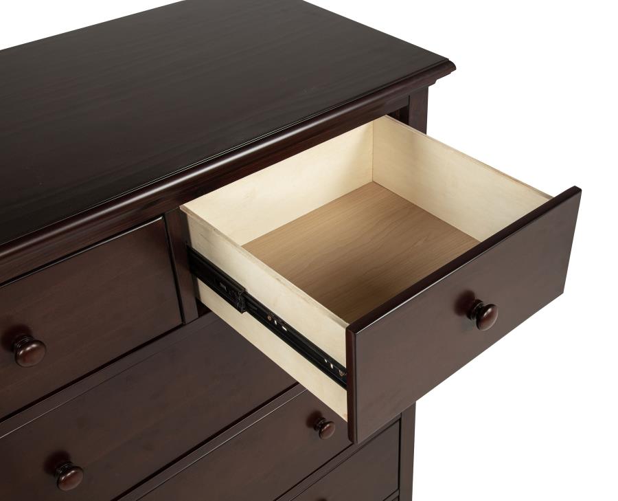Sumerlin 6-drawer Bedroom Chest of Drawers Cappuccino-11