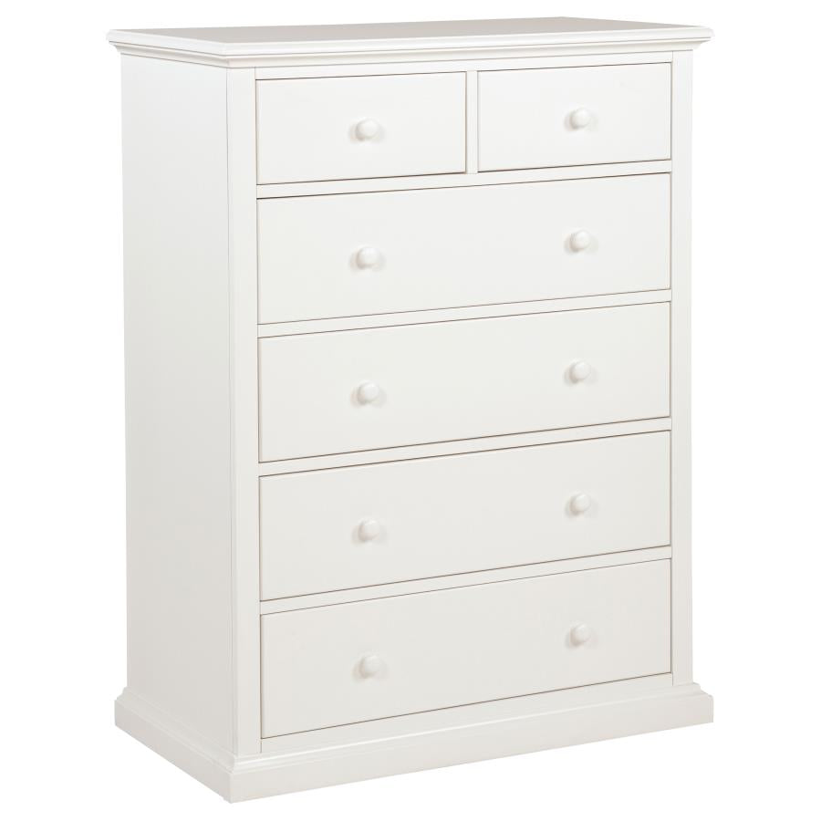 Sumerlin 6-drawer Bedroom Chest of Drawers White-1