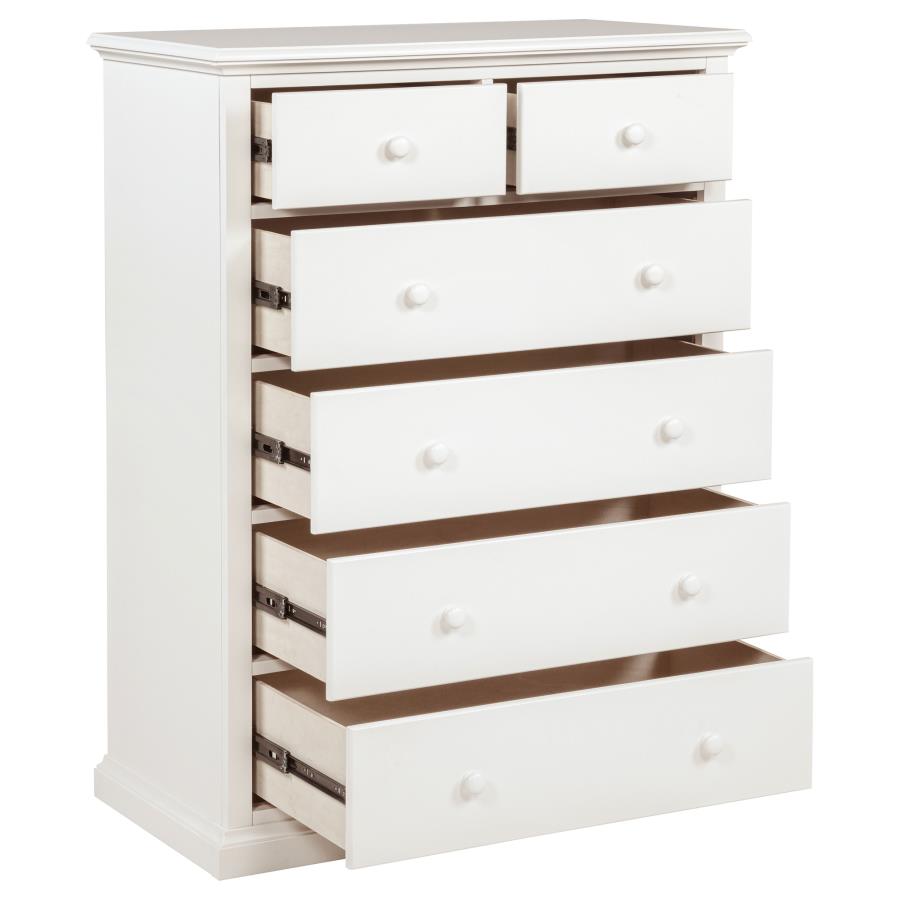 Sumerlin 6-drawer Bedroom Chest of Drawers White-3