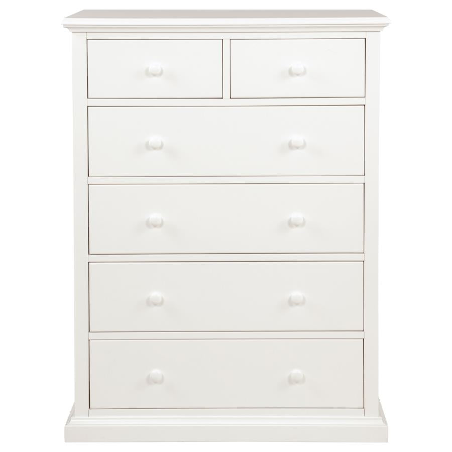 Sumerlin 6-drawer Bedroom Chest of Drawers White-zoom-4