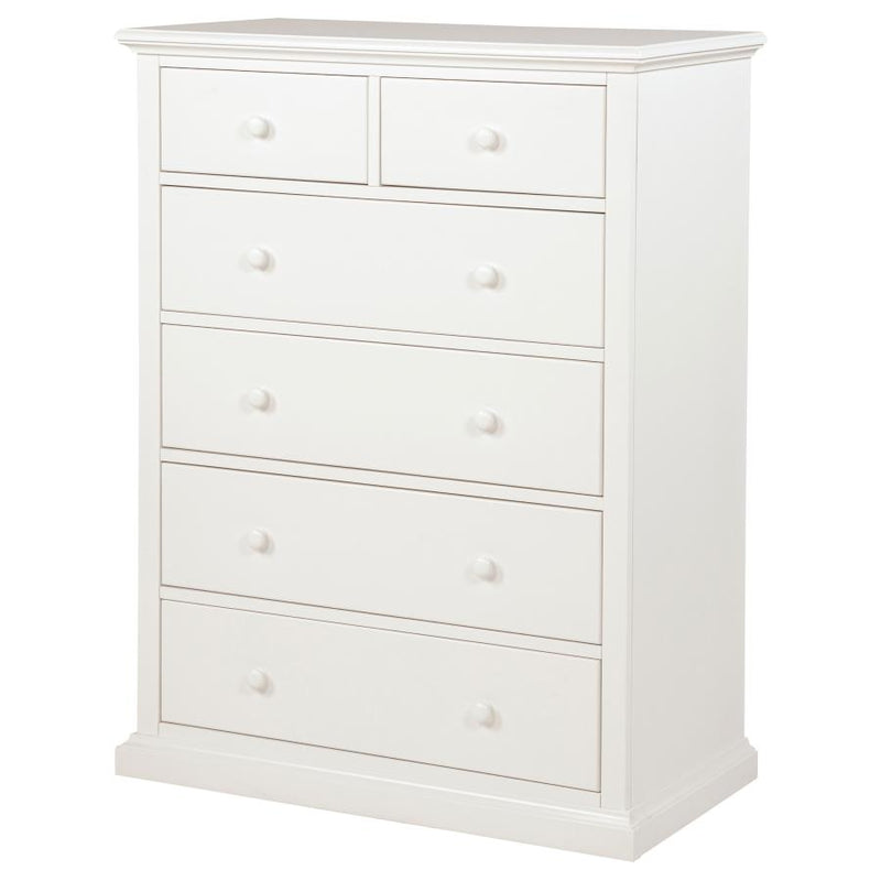 Sumerlin 6-drawer Bedroom Chest of Drawers White-zoom-