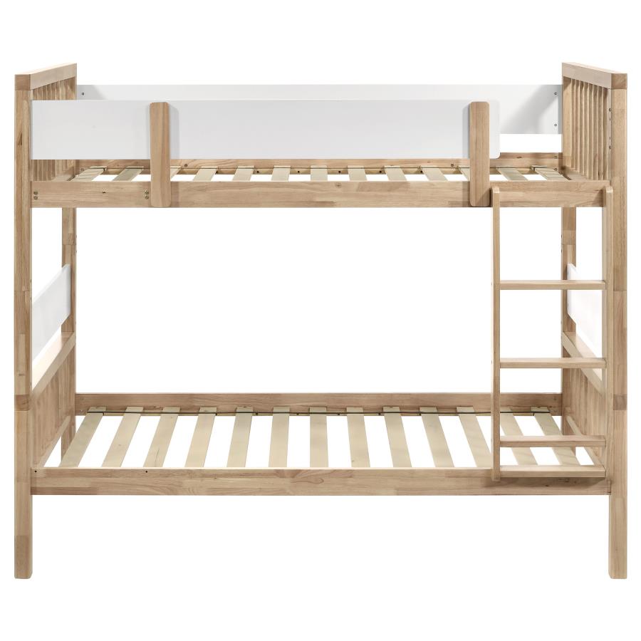 Dakota Wood Twin Over Twin Bunk Bed Natural-zoom-4