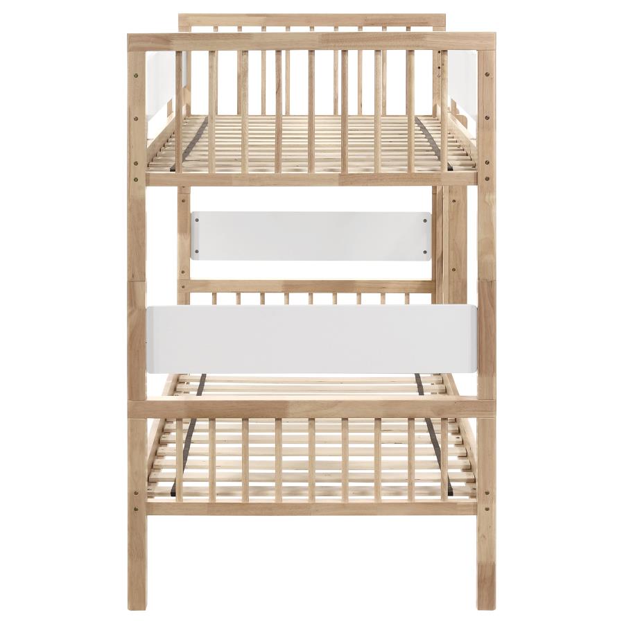 Dakota Wood Twin Over Twin Bunk Bed Natural-zoom-6
