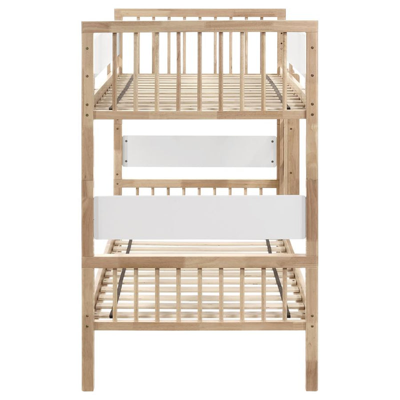 Dakota Wood Twin Over Twin Bunk Bed Natural-zoom-