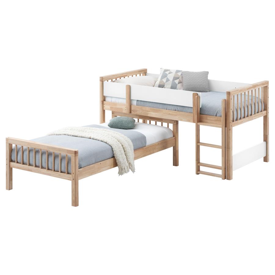 Dakota Wood Twin Over Twin Bunk Bed Natural-zoom-7