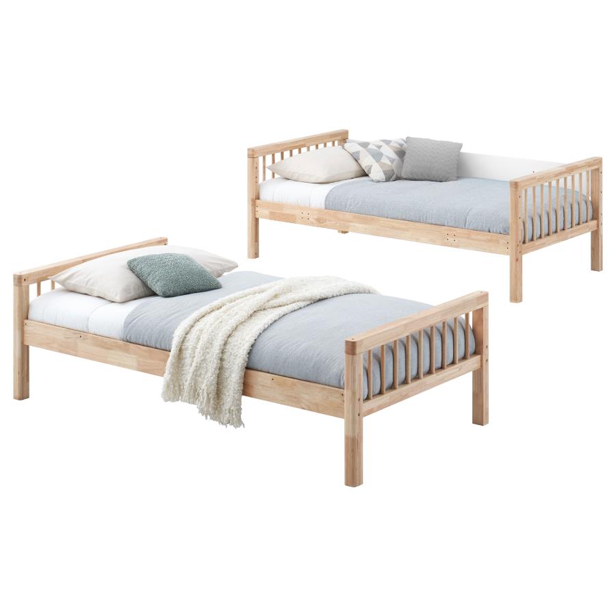 Dakota Wood Twin Over Twin Bunk Bed Natural-zoom-8