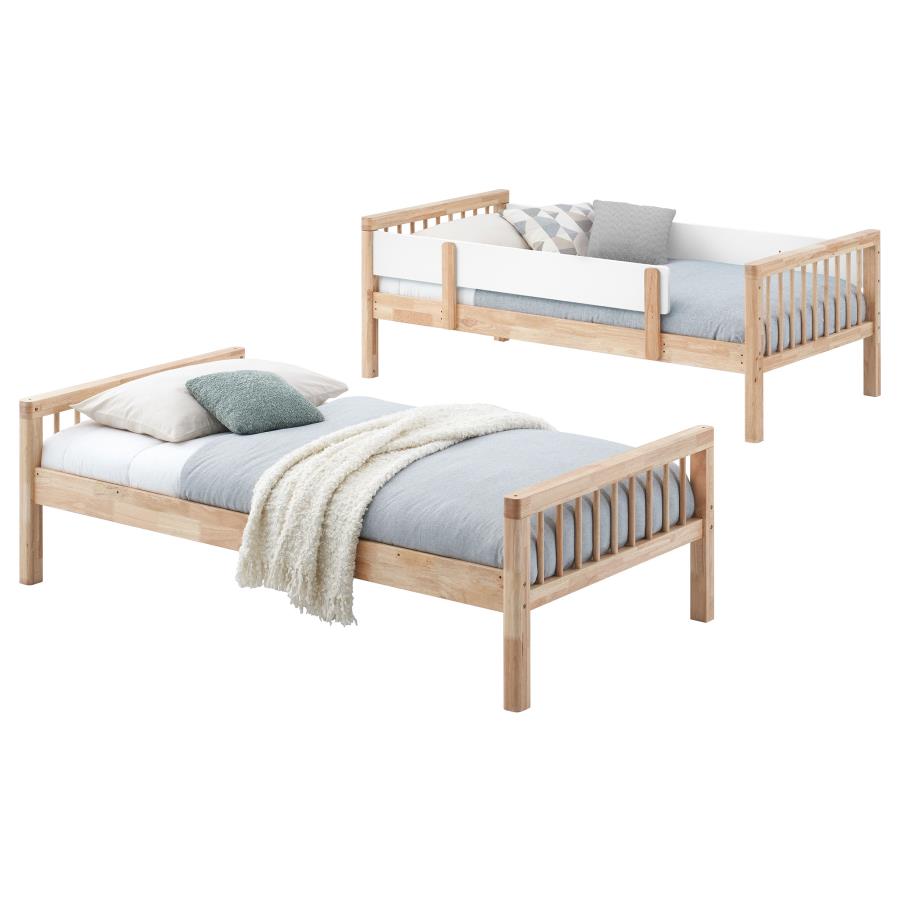 Dakota Wood Twin Over Twin Bunk Bed Natural-zoom-9