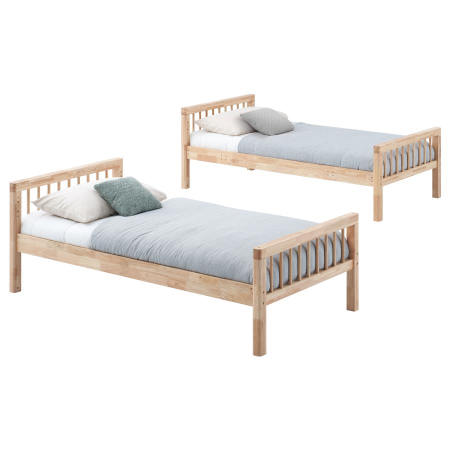 Dakota Wood Twin Over Twin Bunk Bed Natural-10