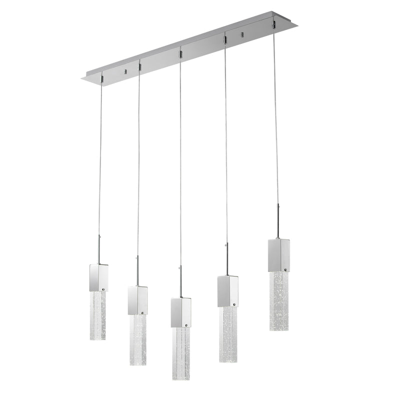 Rectangular Crystal Chandelier // 5 Light-zoom-