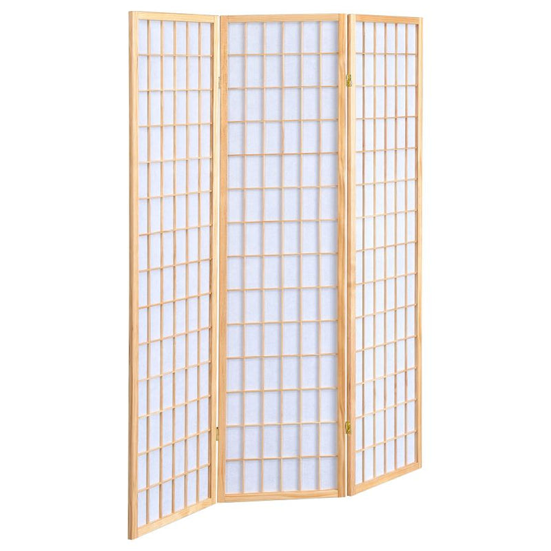 Carrie 3-Panel Room Divider Folding Shoji Screen Natural-zoom-