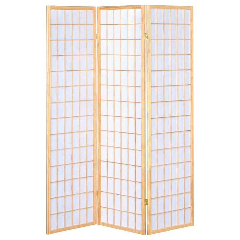 Carrie 3-Panel Room Divider Folding Shoji Screen Natural-zoom-