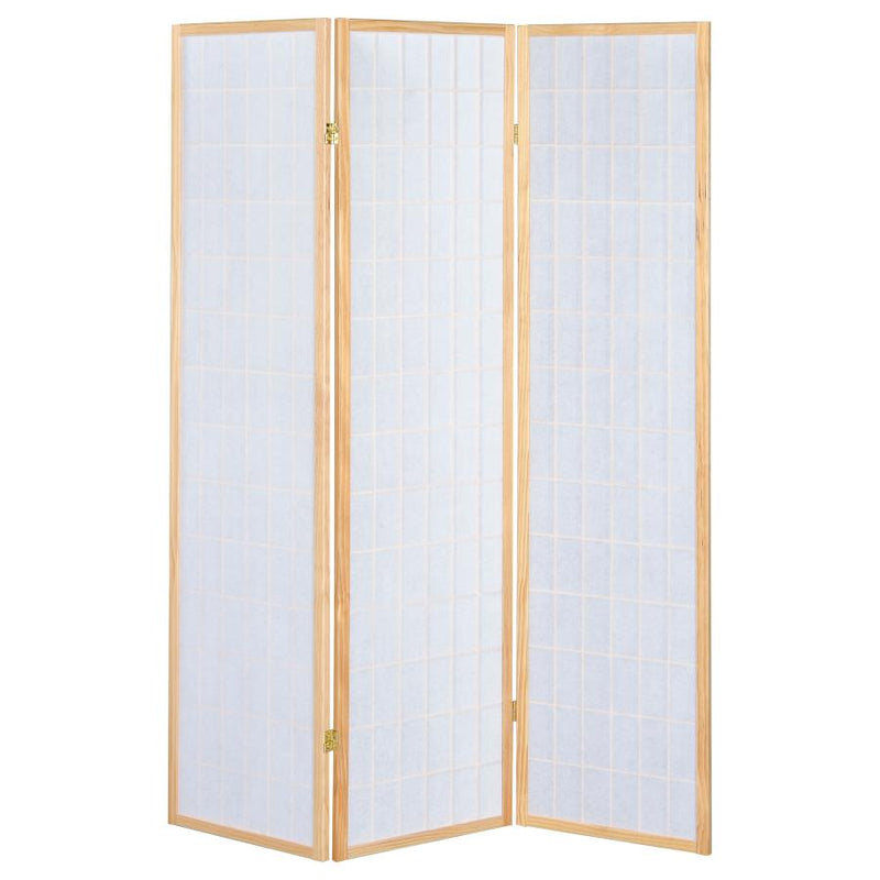 Carrie 3-Panel Room Divider Folding Shoji Screen Natural-zoom-