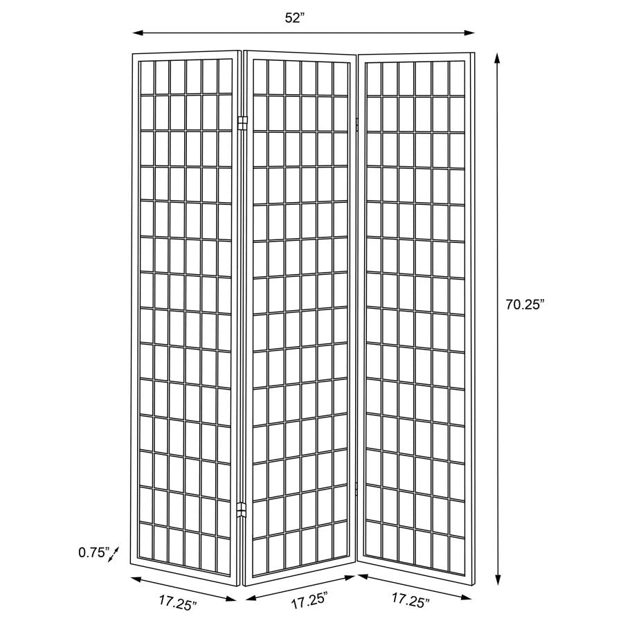 Carrie 3-Panel Room Divider Folding Shoji Screen Natural-zoom-6