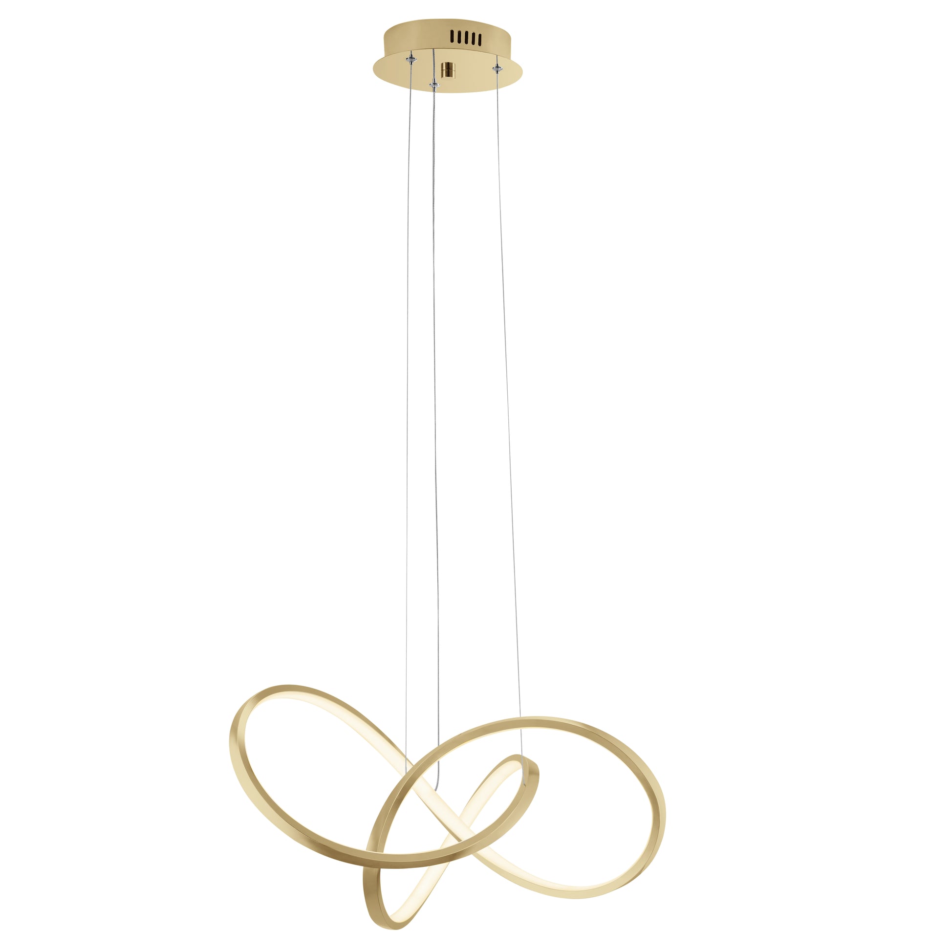 Knotted LED Dimmable Chandelier // Sandy Gold-1