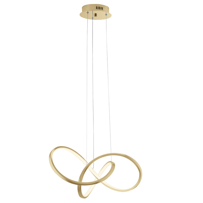 Knotted LED Dimmable Chandelier // Sandy Gold-zoom-