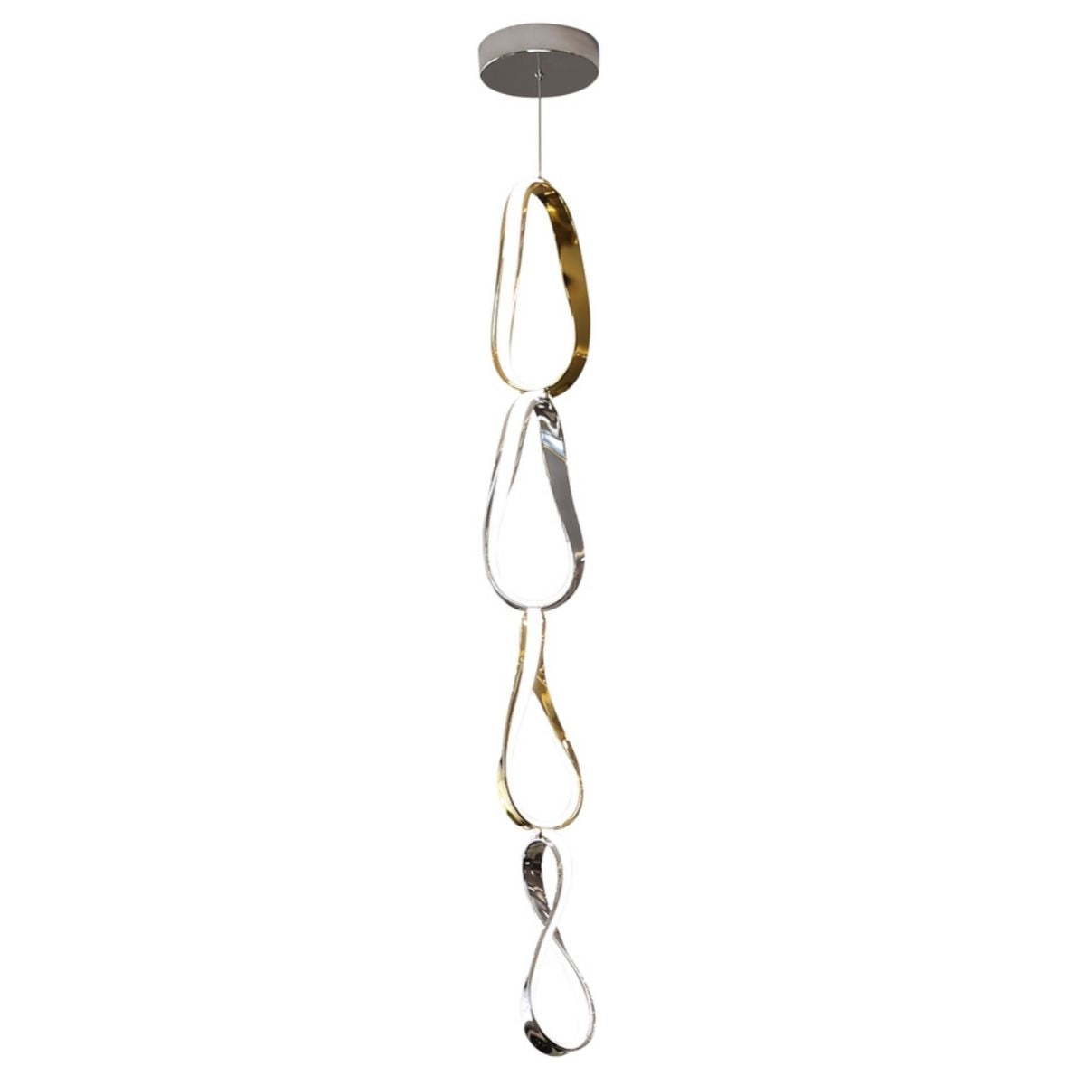 Prague Vertical Chandelier // Gold & Chrome-1