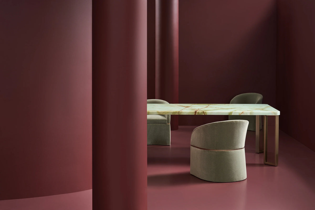 Caracole Daya Dining Chair – side view – Lusso Furniture Miami