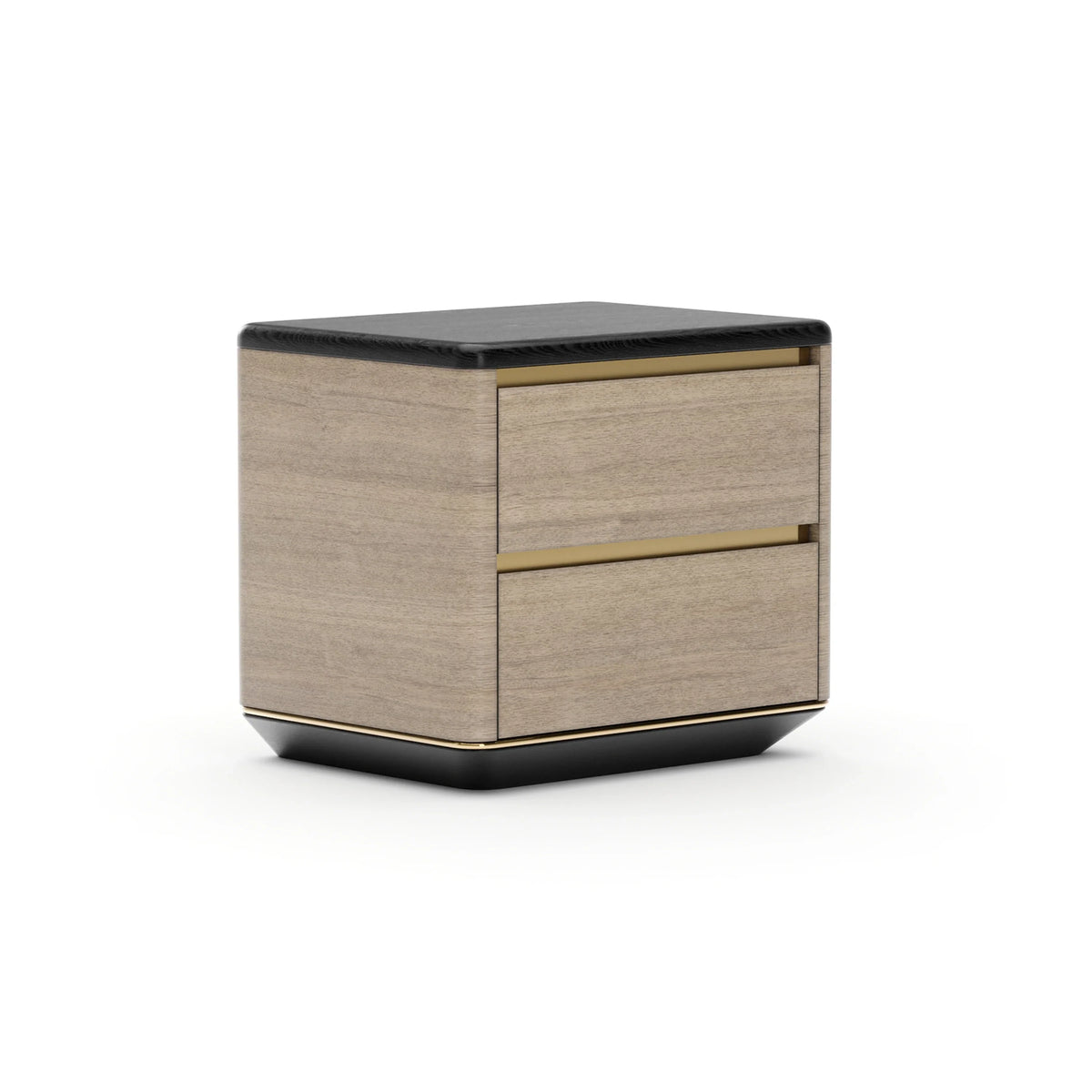 Caracole Madera Plinth Nightstand – back view – Lusso Furniture Miami