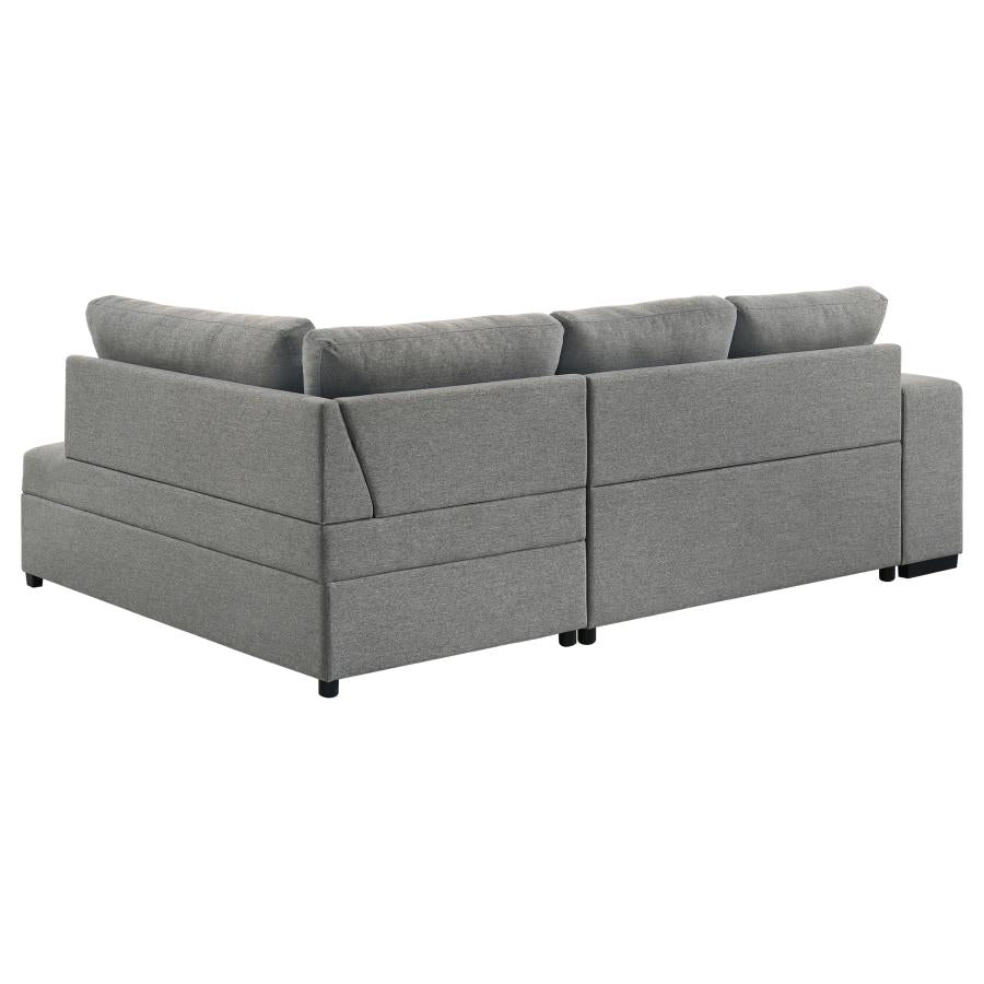 Roanne Fabric Upholstered Sleeper Sectional Sofa Grey-zoom-12