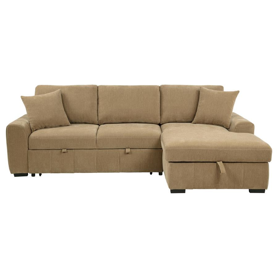 Pastrana Upholstered Sleeper Sectional Sofa RAF Chaise Camel-zoom-7