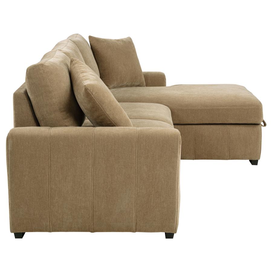 Pastrana Upholstered Sleeper Sectional Sofa RAF Chaise Camel-zoom-11