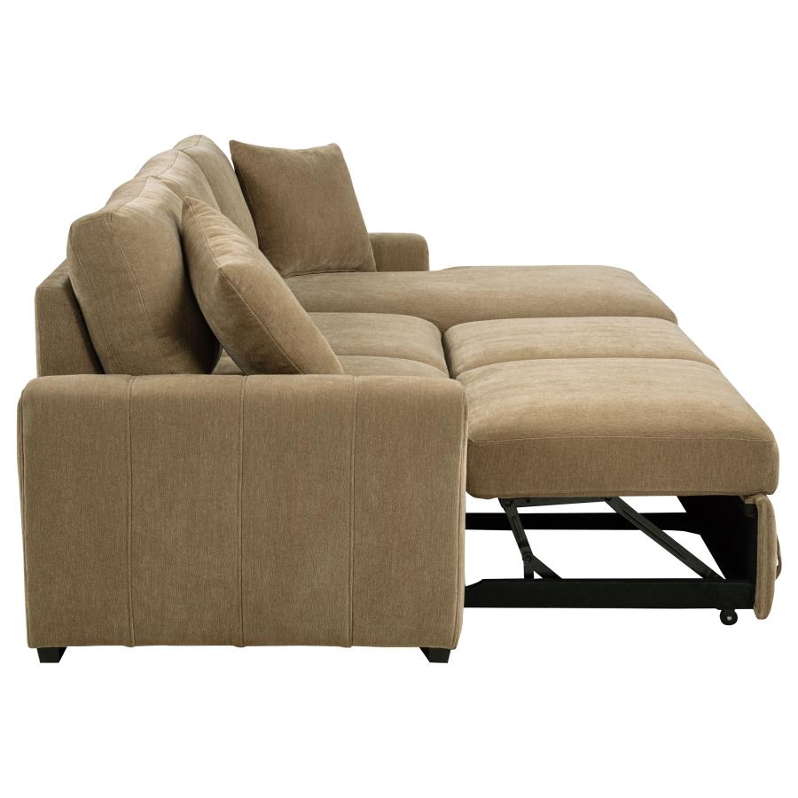 Pastrana Upholstered Sleeper Sectional Sofa RAF Chaise Camel-zoom-12
