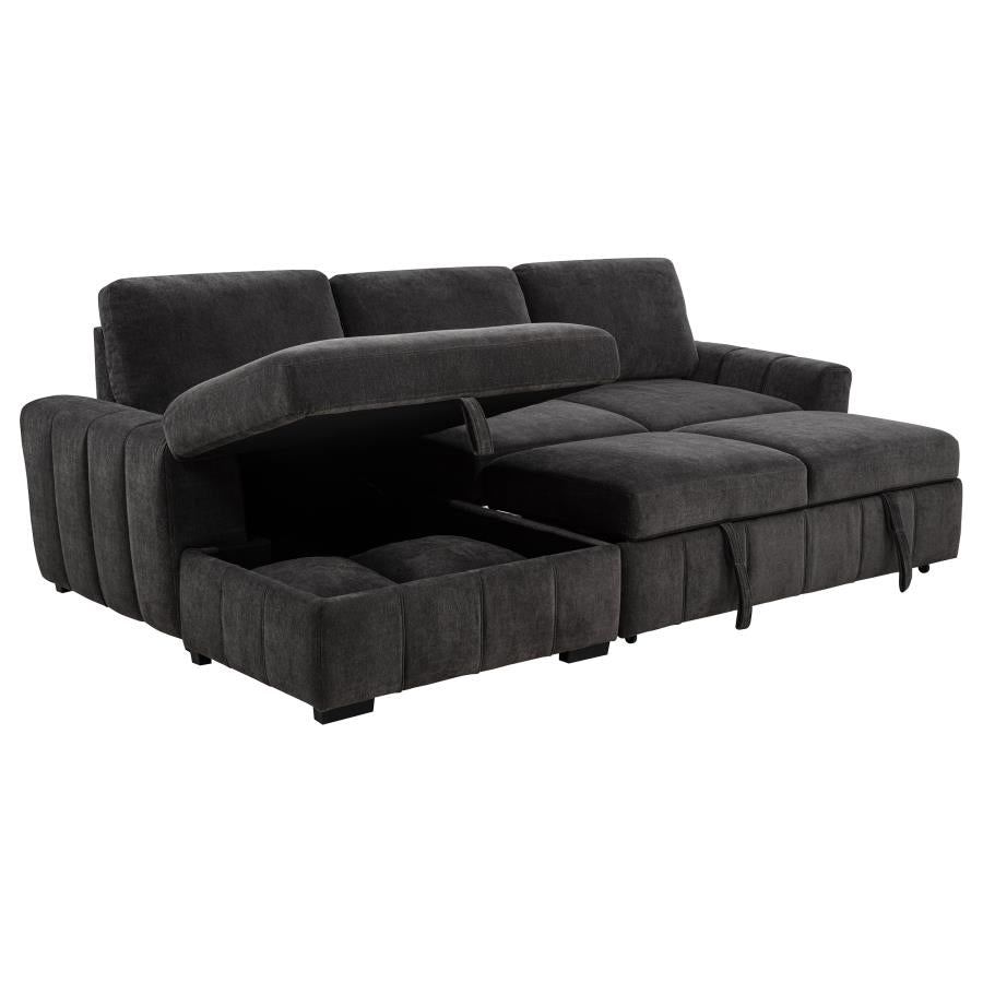 Pastrana Upholstered Sleeper Sectional Sofa LAF Chaise Grey-zoom-6