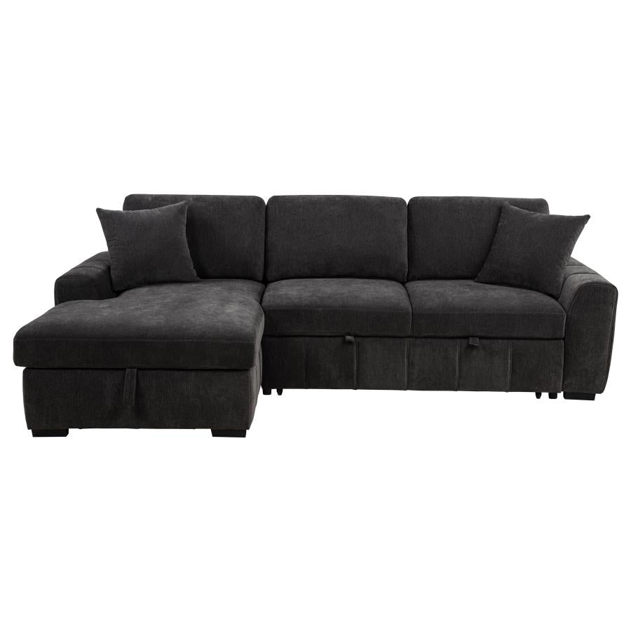 Pastrana Upholstered Sleeper Sectional Sofa LAF Chaise Grey-7
