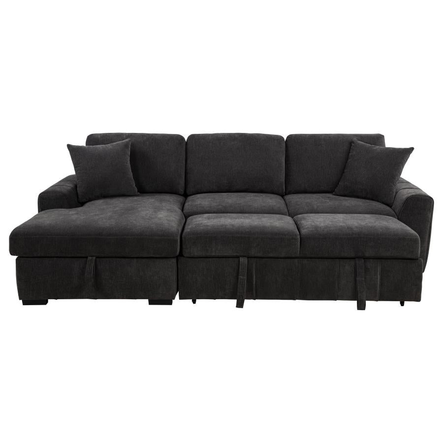Pastrana Upholstered Sleeper Sectional Sofa LAF Chaise Grey-zoom-8