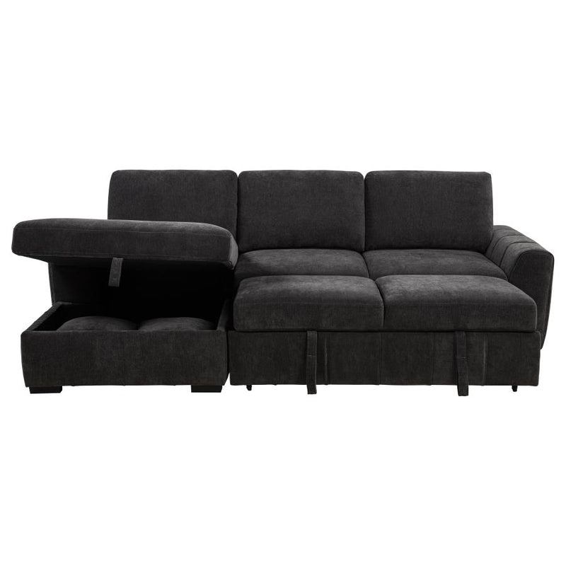 Pastrana Upholstered Sleeper Sectional Sofa LAF Chaise Grey-zoom-
