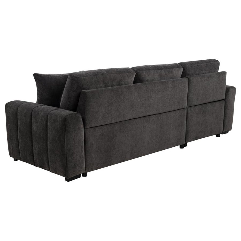 Pastrana Upholstered Sleeper Sectional Sofa LAF Chaise Grey-zoom-