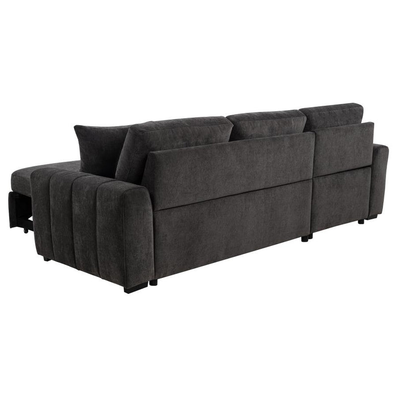 Pastrana Upholstered Sleeper Sectional Sofa LAF Chaise Grey-zoom-