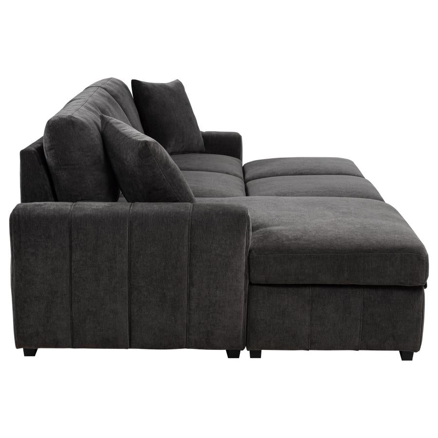 Pastrana Upholstered Sleeper Sectional Sofa LAF Chaise Grey-13
