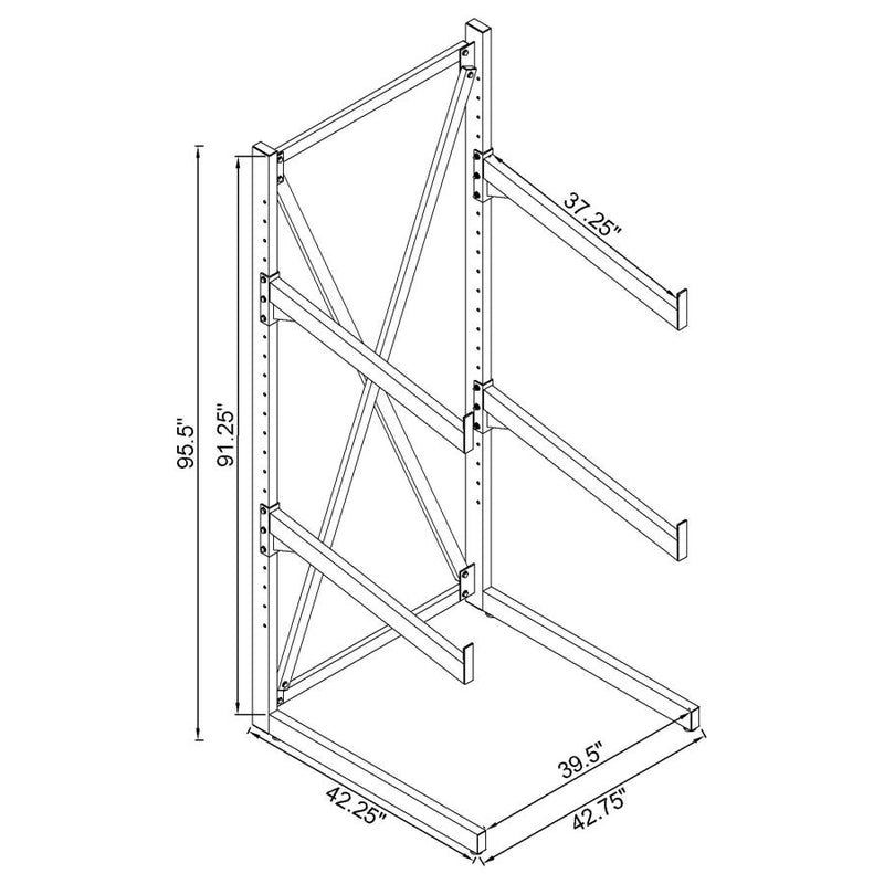 Duarto 3-tier Sofa Display Rack Black-zoom-