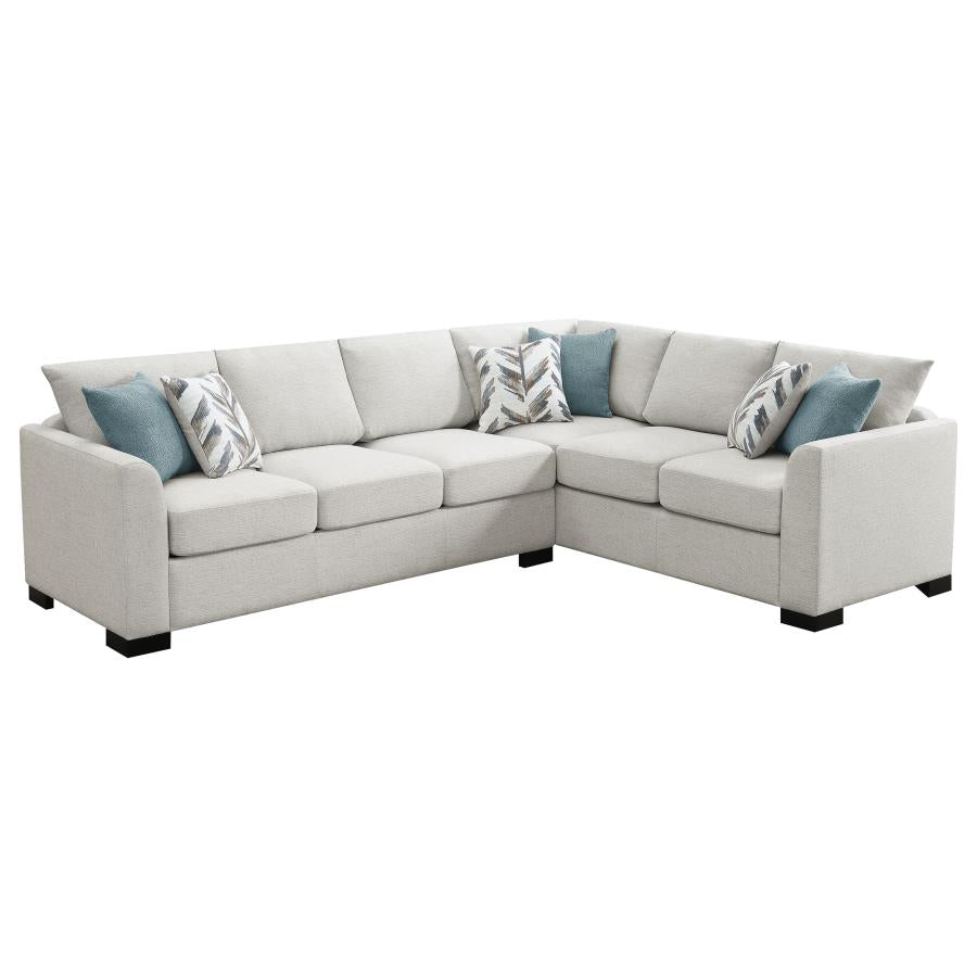 Ashford Chenille Upholstered Sleeper Sectional Sofa Greige-zoom-1