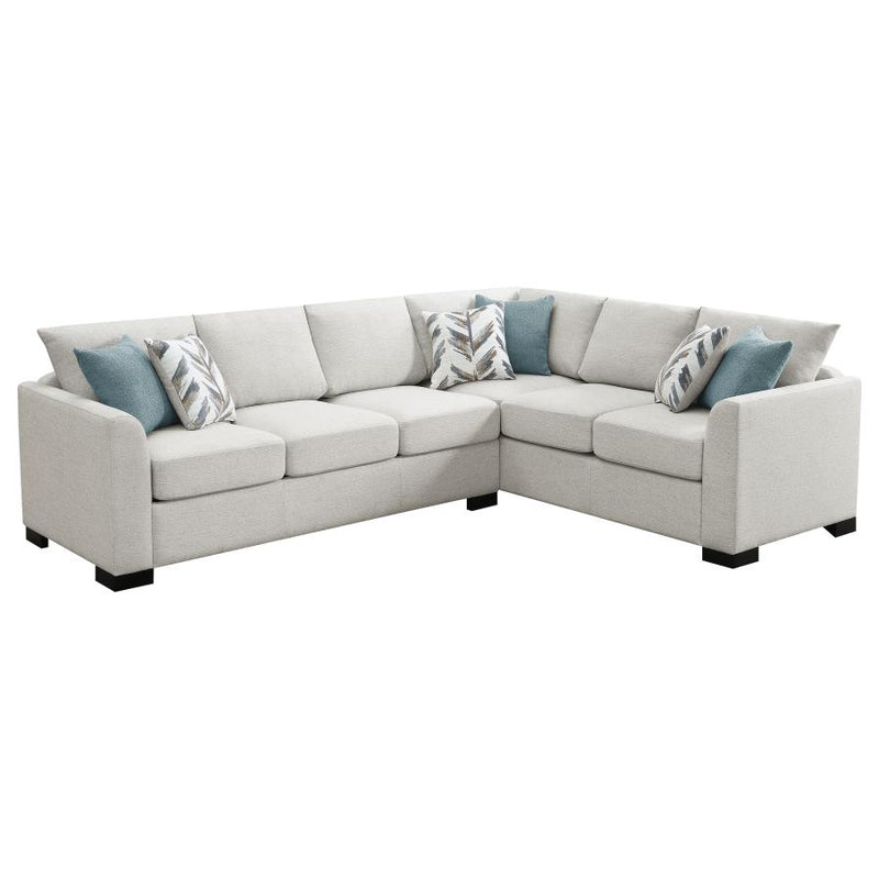 Ashford Chenille Upholstered Sleeper Sectional Sofa Greige-zoom-