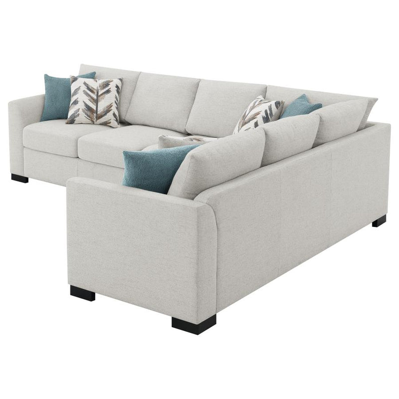 Ashford Chenille Upholstered Sleeper Sectional Sofa Greige-zoom-