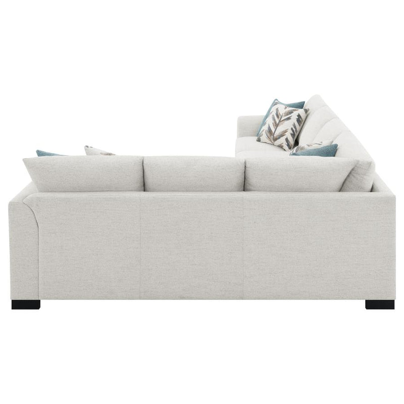 Ashford Chenille Upholstered Sleeper Sectional Sofa Greige-zoom-