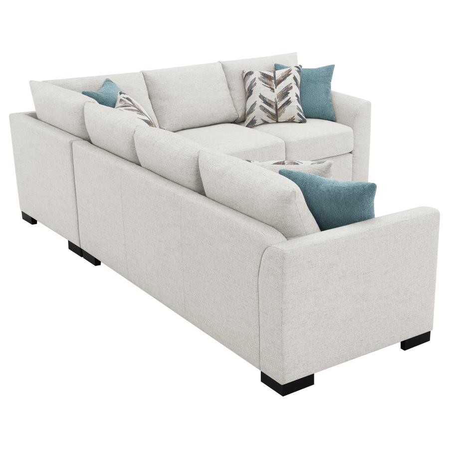Ashford Chenille Upholstered Sleeper Sectional Sofa Greige-12