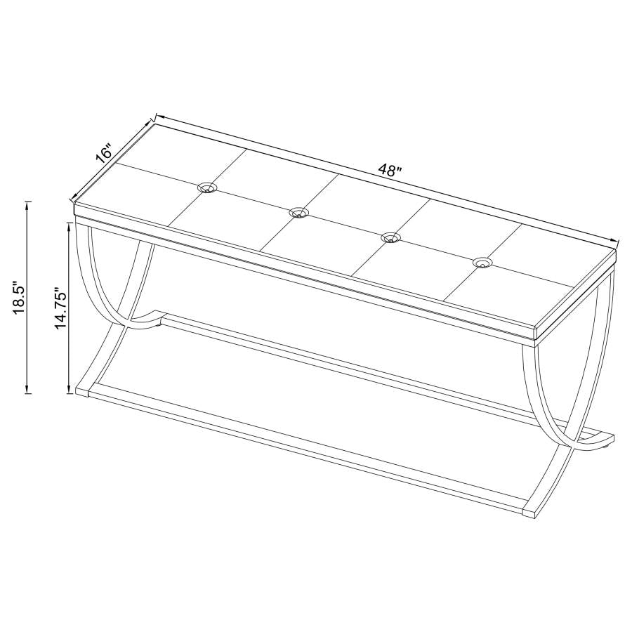 Walton Leatherette Upholstered Tufted Accent Bench White-zoom-5