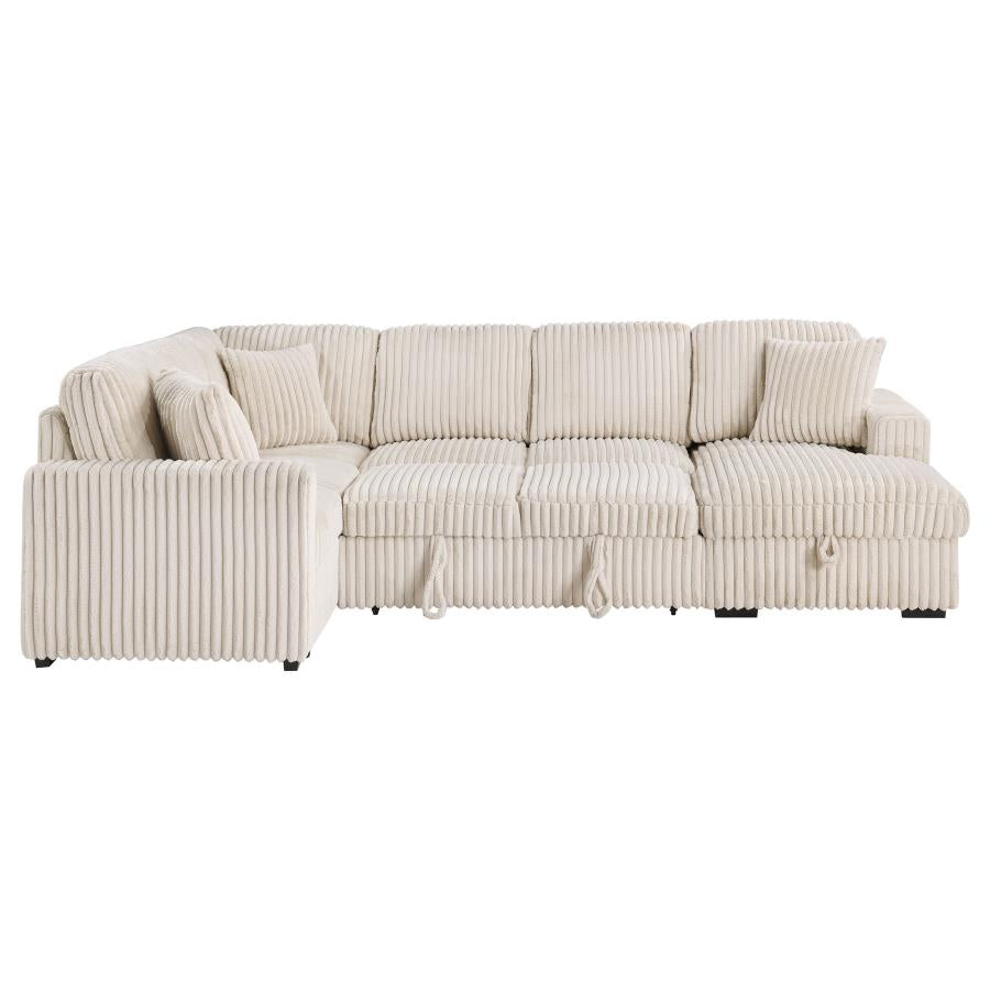 Devonshire Sleeper Sectional Sofa Storage Chaise Camel-10