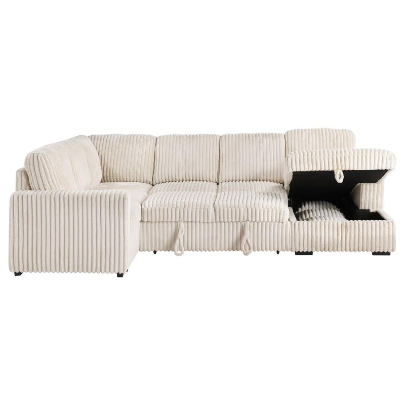 Devonshire Sleeper Sectional Sofa Storage Chaise Camel-zoom-