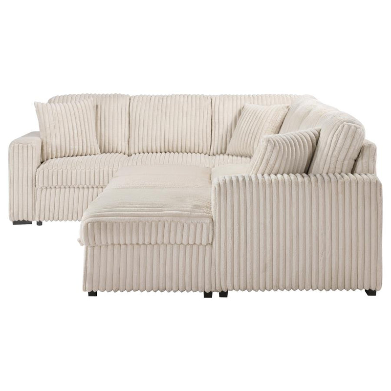 Devonshire Sleeper Sectional Sofa Storage Chaise Camel-zoom-