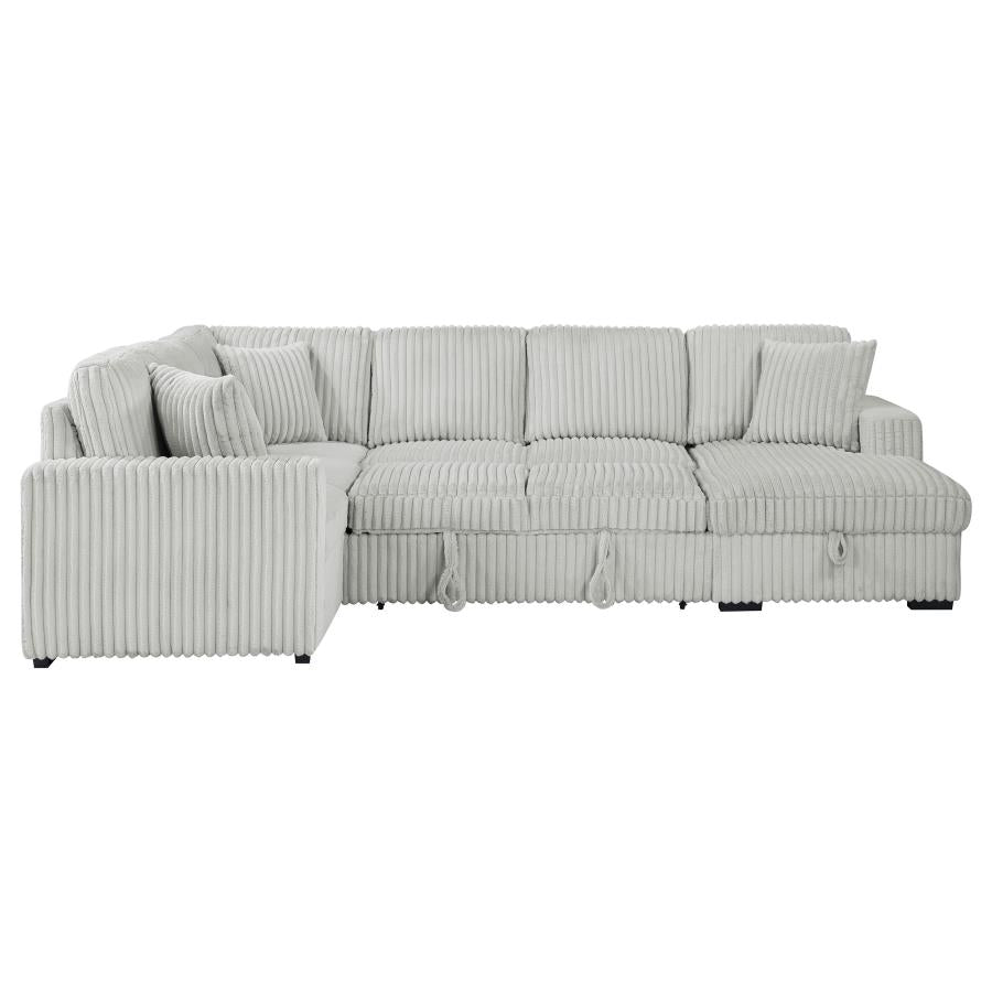 Devonshire Sleeper Sectional Sofa Storage Chaise Grey-zoom-10