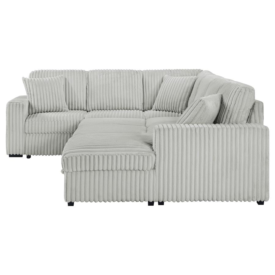 Devonshire Sleeper Sectional Sofa Storage Chaise Grey-zoom-13